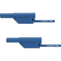 Schützinger VSFK 8700 / 1 / 100 / BL Veiligheidsmeetsnoer [4mm-stekker - 4mm-stekker] 100.00 cm Blauw 1 stuk(s) - thumbnail