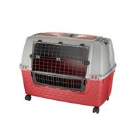 Bama pet transportbox met wieltjes 88x52x60 cm rood/grijs Bama pet transportbox met wieltjes 88x52x60 cm rood/grijs