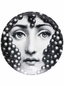 Fornasetti assiette imprimée en porcelaine - Noir