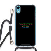 Retro: iPhone XR Transparant Hoesje met koord