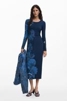Nauwsluitende jurk met mandala's - BLUE - L Nauwsluitende jurk met mandala's - BLUE - L