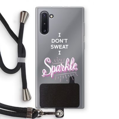 Sparkle quote: Samsung Galaxy Note 10 Transparant Hoesje met koord