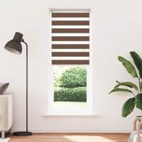 VidaXL Zebra rolgordijn 90x230 cm stofbreedte 85,9 cm polyester bruin