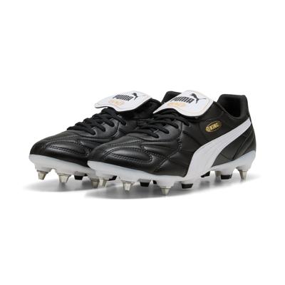 PUMA King Top IJzeren-Nop Voetbalschoenen (SG) Zwart Wit Goud