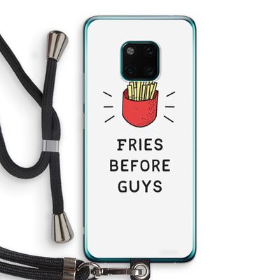 Fries before guys: Huawei Mate 20 Pro Transparant Hoesje met koord