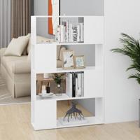 Boekenkast/kamerscherm 80x24x124,5 cm bewerkt hout wit