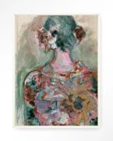 Urban Cotton Wandkleed 'Eclectic' 110 x 145cm in Floating Frame - off white