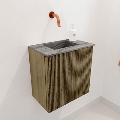 Toiletmeubel Mondiaz Joya Dlux | 40 cm | Meubelkleur Dusk | Faye wastafel Sombra Wasbak Midden | Zonder kraangat(en)