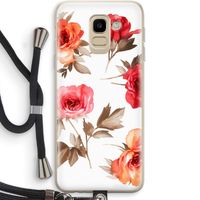 Roosjes: Samsung Galaxy J6 (2018) Transparant Hoesje met koord