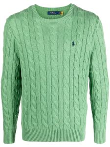 Polo Ralph Lauren pull en maille torsadée à logo brodé - Vert