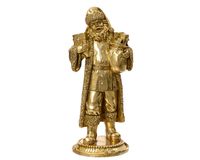 Kerstman polyresin l12b12h29 cm goud kerst - Decoris Kerstman polyresin l12b12h29 cm goud kerst - Decoris