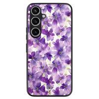 Samsung Galaxy A55 hoesje - Floral violet