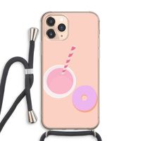 Donut: iPhone 11 Pro Max Transparant Hoesje met koord