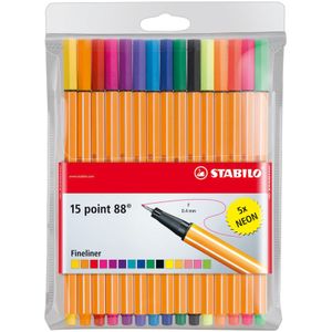 Point 88 fineliners, 15 stuks