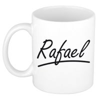 Naam cadeau mok / beker Rafael met sierlijke letters 300 ml - thumbnail