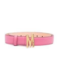 Moschino ceinture à plaque logo M - Rose