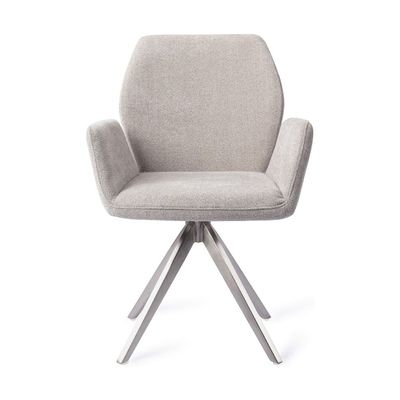 Jesper Home Misaki eetkamerstoel Pretty Plaster turn steel
