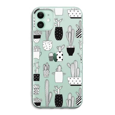 Cactusmotief: iPhone 11 Transparant Hoesje