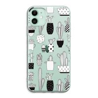 Cactusmotief: iPhone 11 Transparant Hoesje