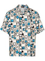 Prada chemise en soie à imprimé géométrique - Tons neutres