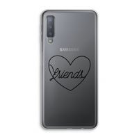 Friends heart black: Samsung Galaxy A7 (2018) Transparant Hoesje