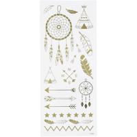 Creativ Company Stickers, indianen, vel 10x24 cm, ca. 17 stuk, goud, 1 vel
