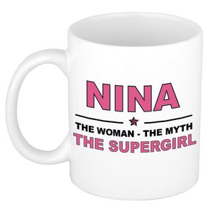 Nina The woman, The myth the supergirl cadeau koffie mok / thee beker 300 ml