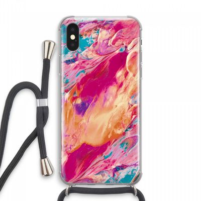 Pastel Echoes: iPhone XS Max Transparant Hoesje met koord
