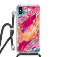 Pastel Echoes: iPhone XS Max Transparant Hoesje met koord
