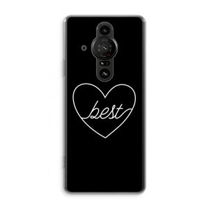 Best heart black: Sony Xperia Pro-I Transparant Hoesje