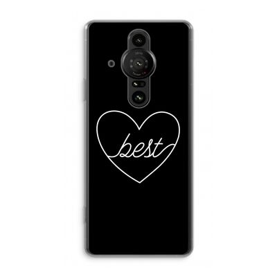 Best heart black: Sony Xperia Pro-I Transparant Hoesje