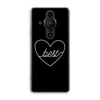 Best heart black: Sony Xperia Pro-I Transparant Hoesje