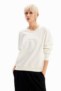 Sweatshirt logo reliëf - WHITE - XL