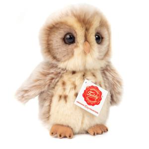 Knuffeldier Uil - zachte pluche stof - premium kwaliteit knuffels - lichtbruin - 16 cm - vogels