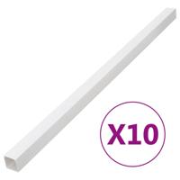 VidaXL Kabelgoot 100x40 mm 10 m pvc