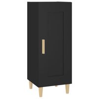 The Living Store Dressoir - Houten bewerkt - 34.5 x 34 x 90 cm - Zwart - thumbnail