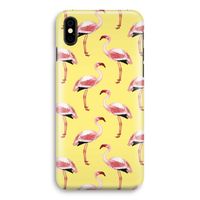 Flamingo's geel: iPhone X Volledig Geprint Hoesje
