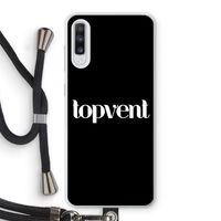 Topvent Zwart: Samsung Galaxy A70 Transparant Hoesje met koord