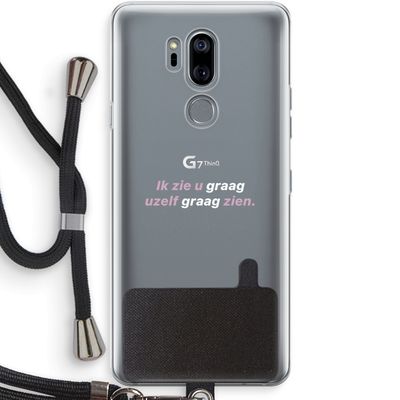 uzelf graag zien: LG G7 Thinq Transparant Hoesje met koord
