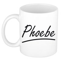 Phoebe voornaam kado beker / mok sierlijke letters - gepersonaliseerde mok met naam - Naam mokken