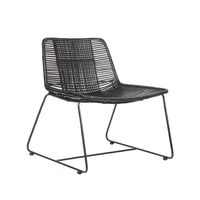 Label51 Fauteuil Jax - Zwart - Rotan - thumbnail