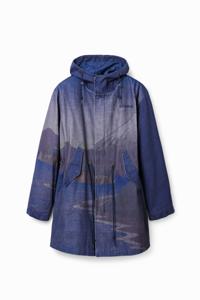 Gewatteerde parka met uitneembaar jack - BLUE - XL