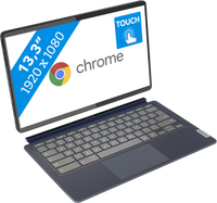 Lenovo IdeaPad Duet 5 Qualcomm Snapdragon 7c Gen 2 Chromebook 33,8 cm (13.3") Touchscreen Full HD 8 GB LPDDR4x-SDRAM 256 GB eMMC Wi-Fi 5 (802.11ac) ChromeOS Blauw - thumbnail