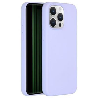 AccezzLiquid Silicone Backcover met MagSafe iPhone 15 Pro Max Telefoonhoesje Paars
