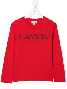 Lanvin Enfant t-shirt à logo imprimé - Rouge