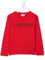 Lanvin Enfant t-shirt à logo imprimé - Rouge