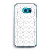 Zwart-witte kubussen: Samsung Galaxy S6 Transparant Hoesje