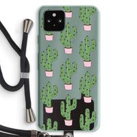 Cactus Lover: Pixel 5a 5G Transparant Hoesje met koord
