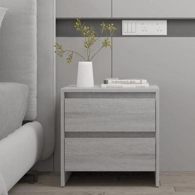 Nachtkastje 45x34,5x44,5cm bewerkt hout grijs sonoma eikenkleur