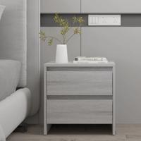 Nachtkastje 45x34,5x44,5cm bewerkt hout grijs sonoma eikenkleur